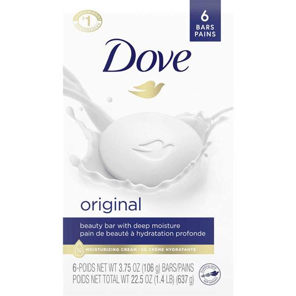 Dove Beauty Bar White (6 Pack) (637g)