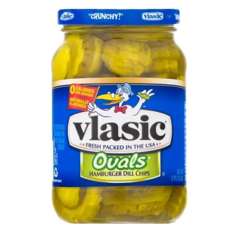 Ovals Hamburger Dill Pickle Chips