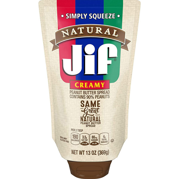 Natural Creamy Peanut Butter Squeeze Pouch