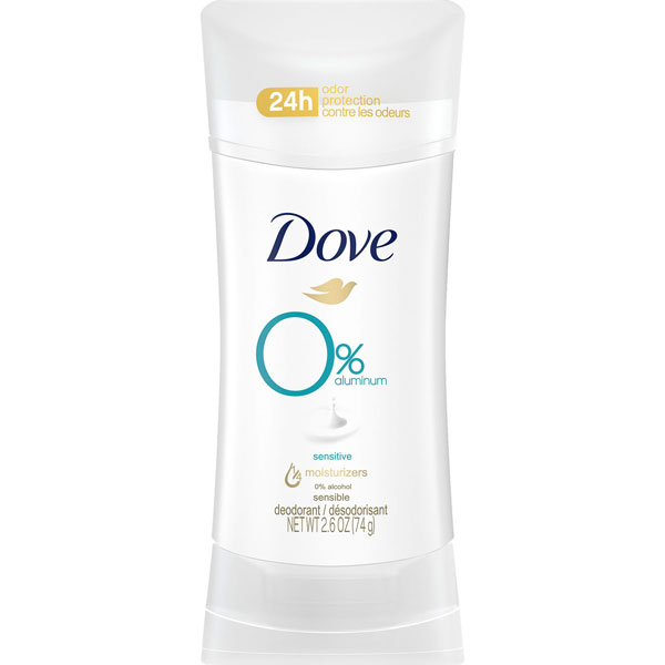 Dove 0% Aluminum Deodorant Stick – Sensitive Skin (74g)