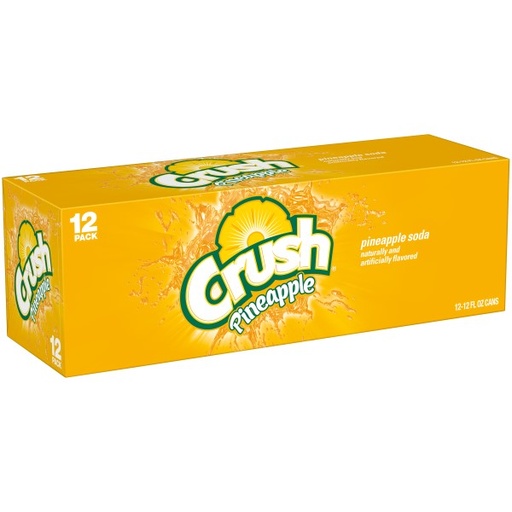 [78000-01411] Crush Pineapple Soda Soft Drink (355 ml) 