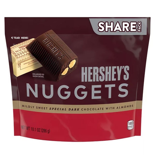 [34000-01874] Dark Chocolate NUGGETS With Almonds Packaged Candy