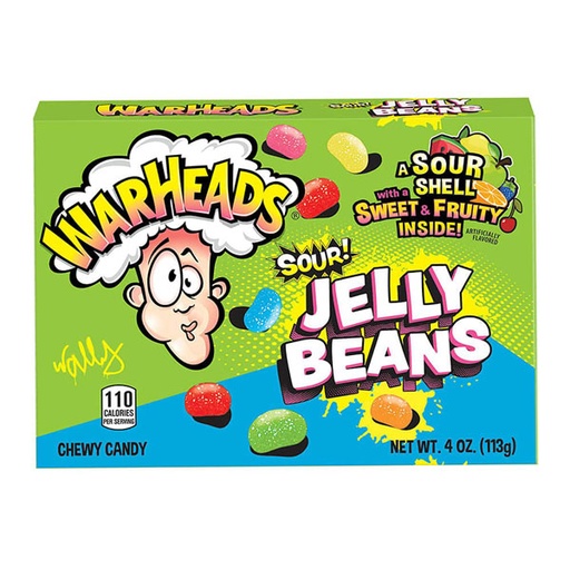[32134-23501] Warheads Sour Jelly Beans (113 g) [12 Pcs]