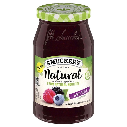 [51500-78228] Smucker's Natural Triple Berry Fruit Spread (489g)